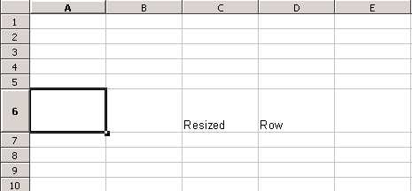 Resizing a Row