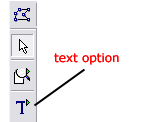 Main Toolbar: Text Option