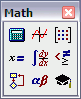 Math toolbar