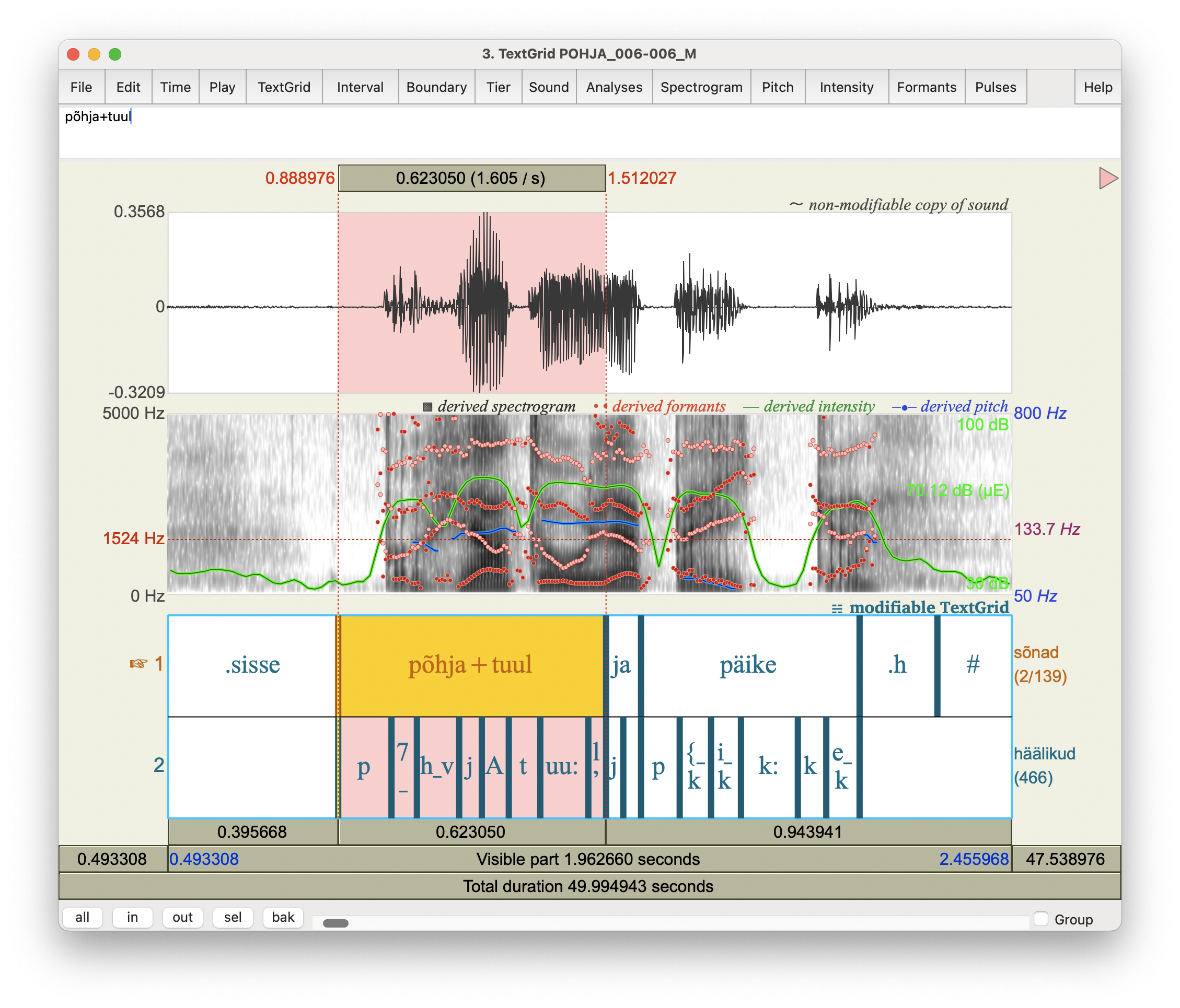 TextGrid ja Sound Editor.